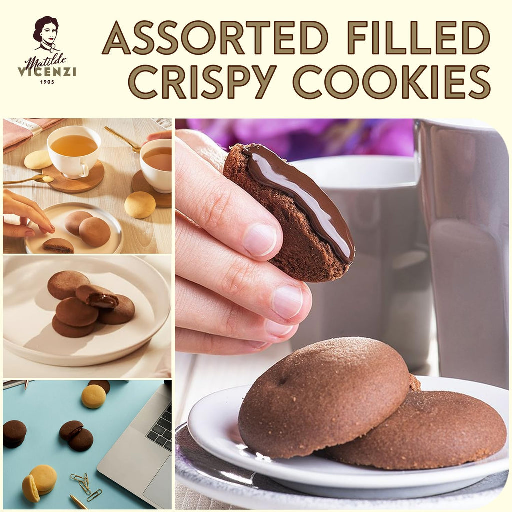 Pack De Test Vicenzi Grisbi Cocco Nocciola Cioccolato Pistacchio Limone 6 X 150 G Biscuits Crème Biscuits Gâteaux Barres