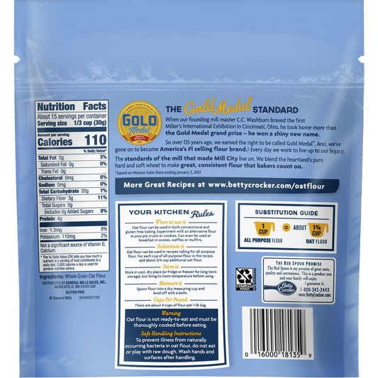 Nutrition Information - Oat Flour
