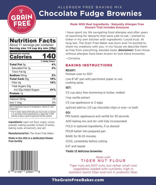 Nutrition Information - Chocolate Fudge Brownie Mix