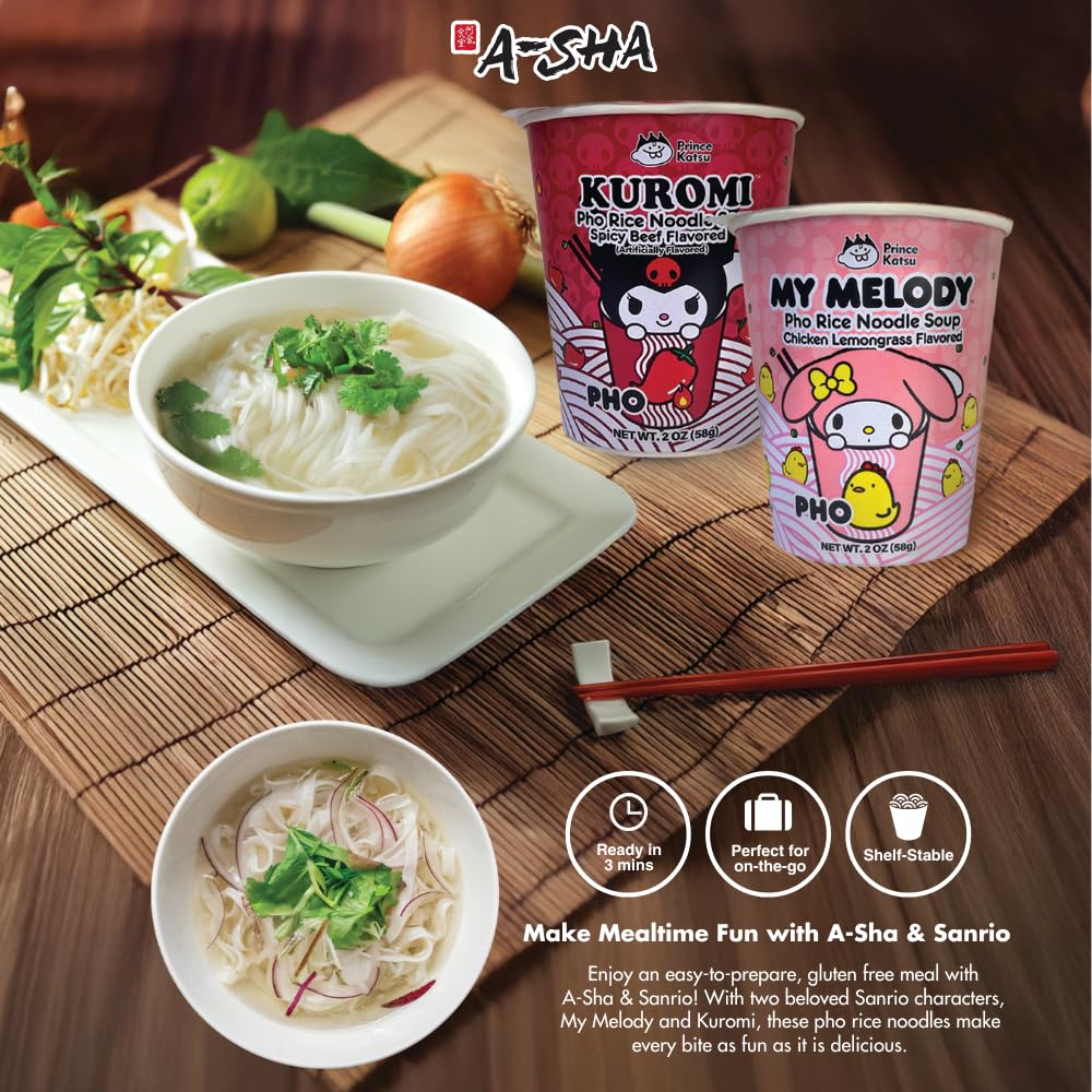 A-Sha Kuromi Pho Noodle Soup - Spicy Beef (6 Pack) – Martie