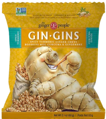 Gin-Gins Spicy Turmeric Ginger Chews (12 Pack)