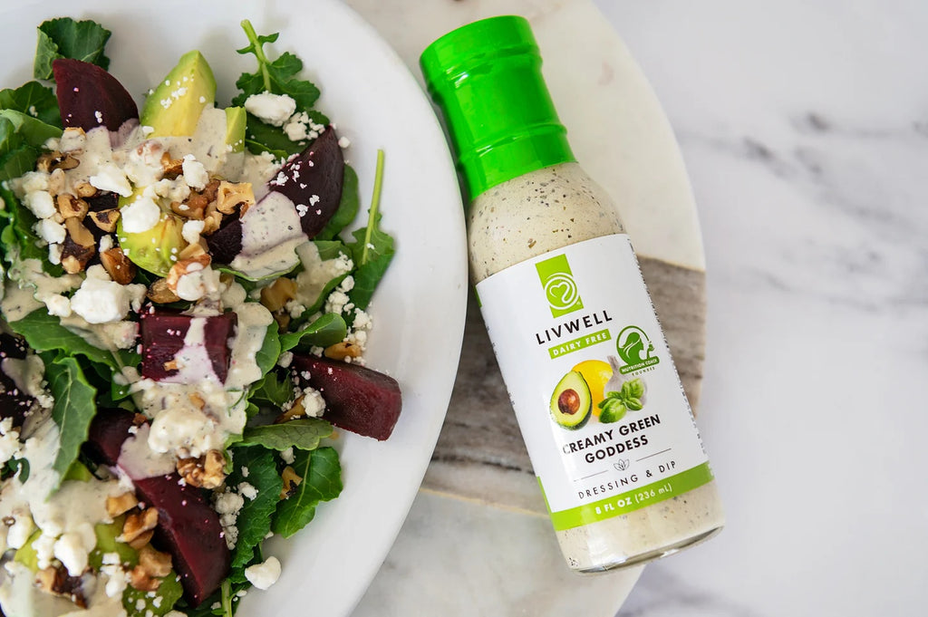 LIVWELL Foods Creamy Green Goddess Dairy-Free Dressing & Dip Martie LIVWELL Foods Creamy Green Goddess Dairy-Free Dressing & Dip Martie