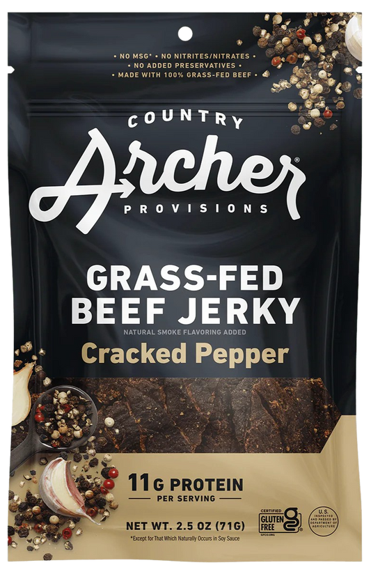 Cracked Pepper Grass-Fed Beef Jerky