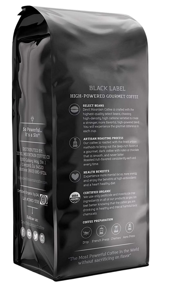black label devil mountain coffee k-cups Black Label Ground Coffee