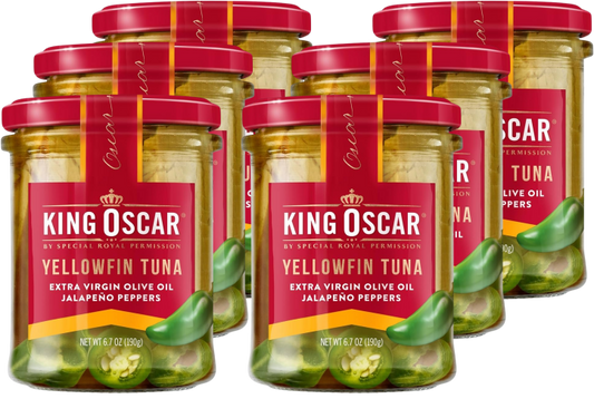 Yellowfin Tuna Fillets in EVOO with Jalapeno Peppers (6 Pack)