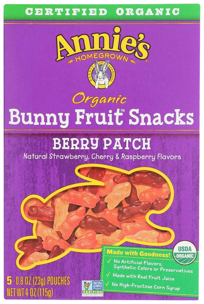 Annie's Organic Berry Patch Bunny Fruit Snacks, Gluten Free, 10 ct, 7 oz