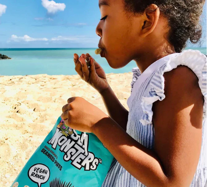 sea monsters puffs Cheese Pizza Flavor Seaweed Puffs (8 Pack)