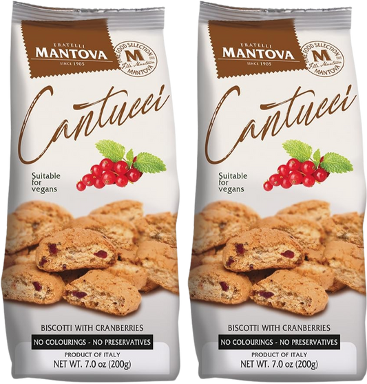  Cantucci with Cranberries Biscotti (2 Pack)