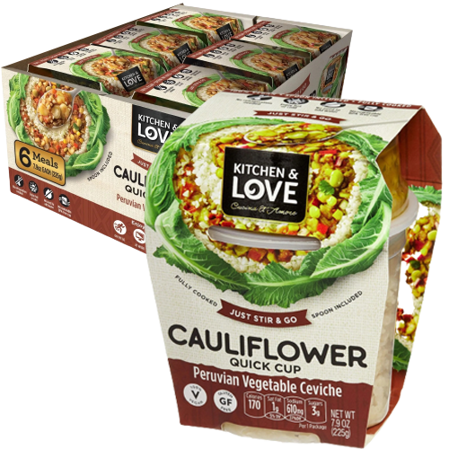Peruvian Vegetable Ceviche Cauliflower Quick Cup (6 Pack)