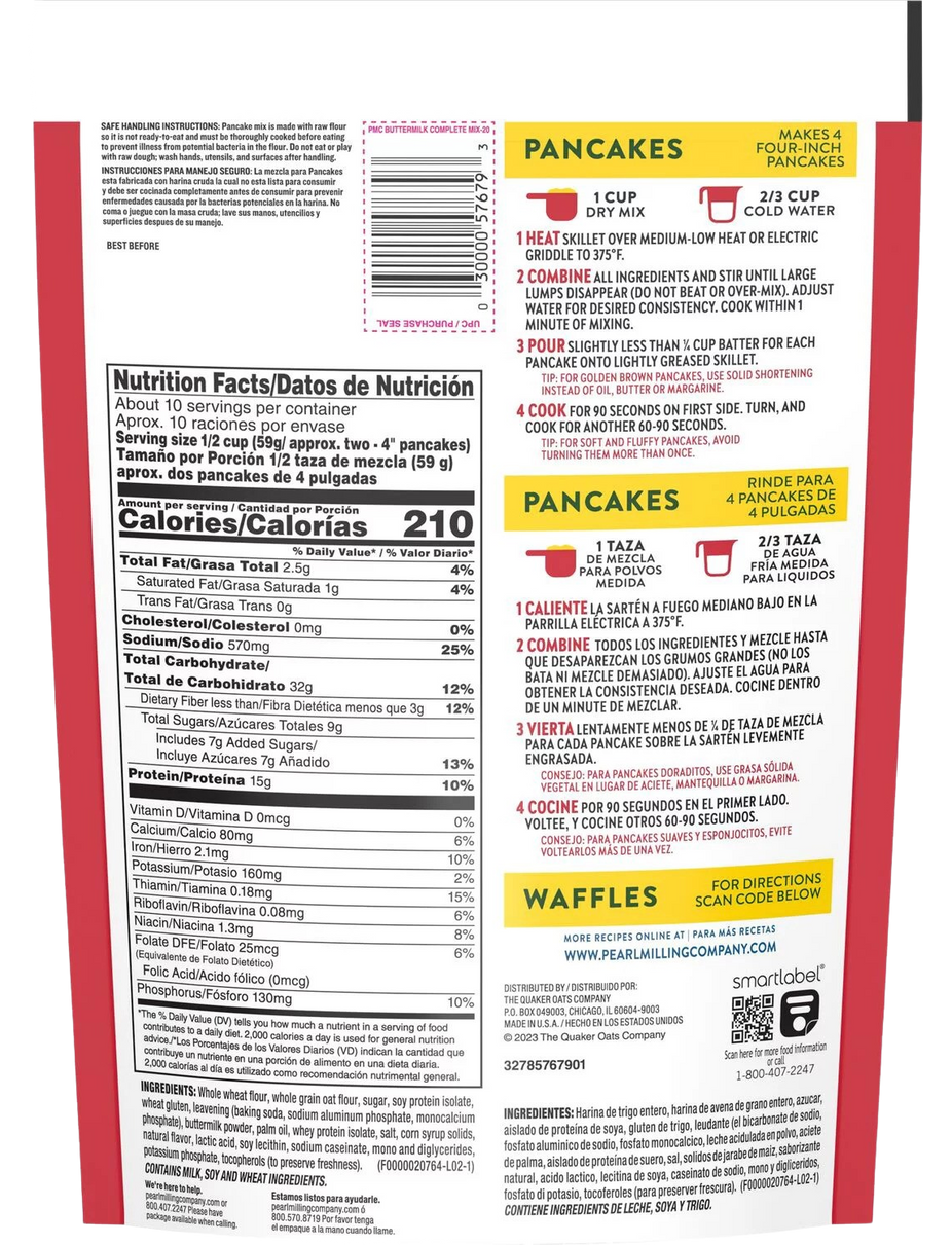 Buttermilk Pancake And Waffle Mix With Protein