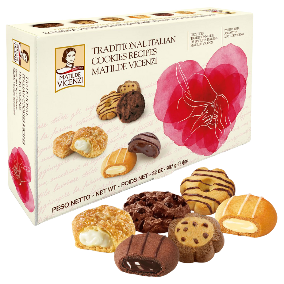 Pink Heart Gift Box Italian Cookies Assortment