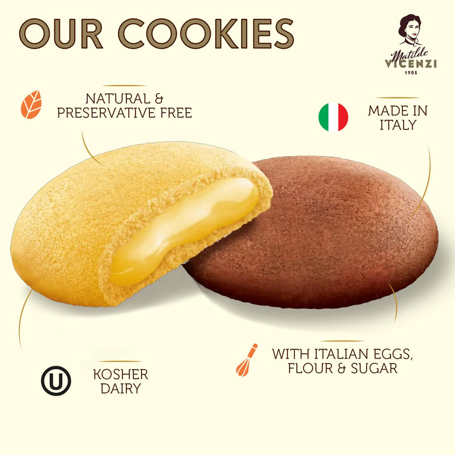 Grisbi Assorted Chocolate & Lemon Cream Filled Cookies