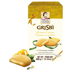 Grisbi Lemon Cream Filled Premium Italian Cookies