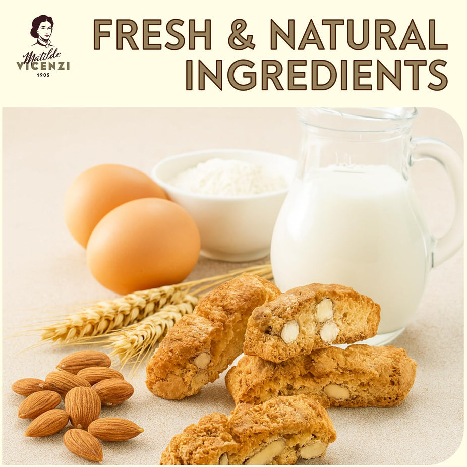 Classic Italian Biscotti Almond Cookies - Cantuccini Almond Biscuits
