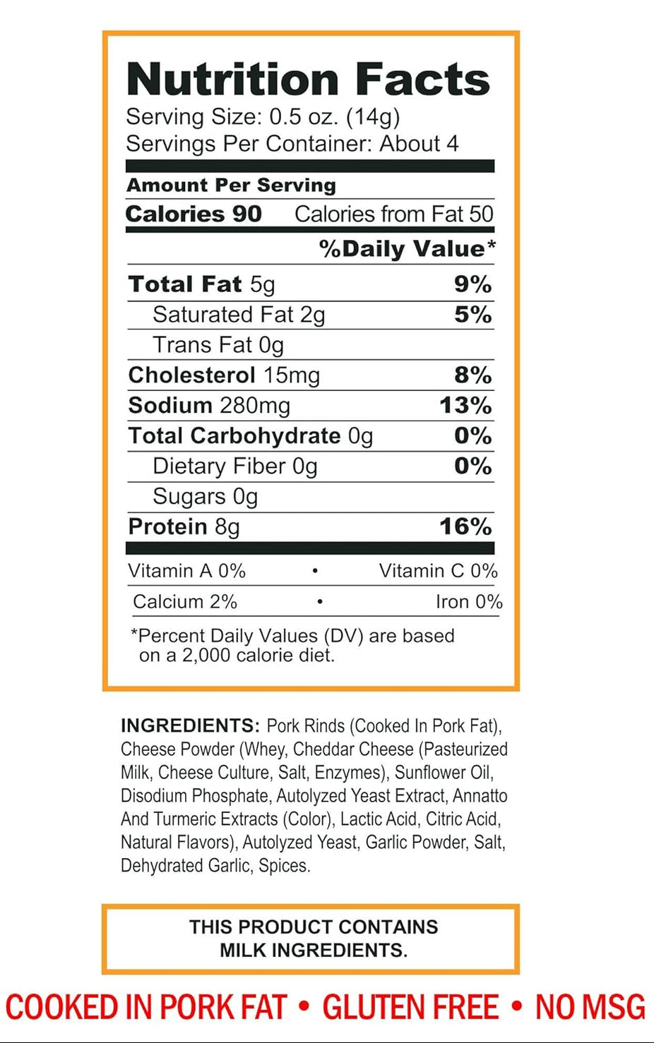 Nacho Cheddar Pork Rinds (12 CT)