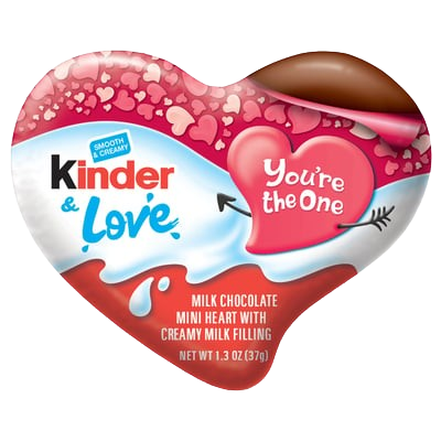 Kinder & Love Milk Chocolate Mini Hearts with Creamy Milky Fillings