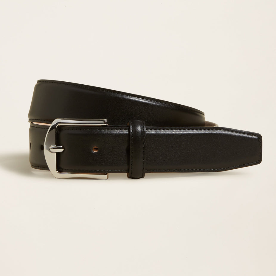 Sergio Italian Round Buckle Napa Leather Belt