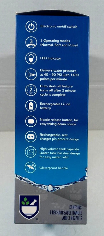 Rechargeable Oral Irrigator with 3 Nozzles