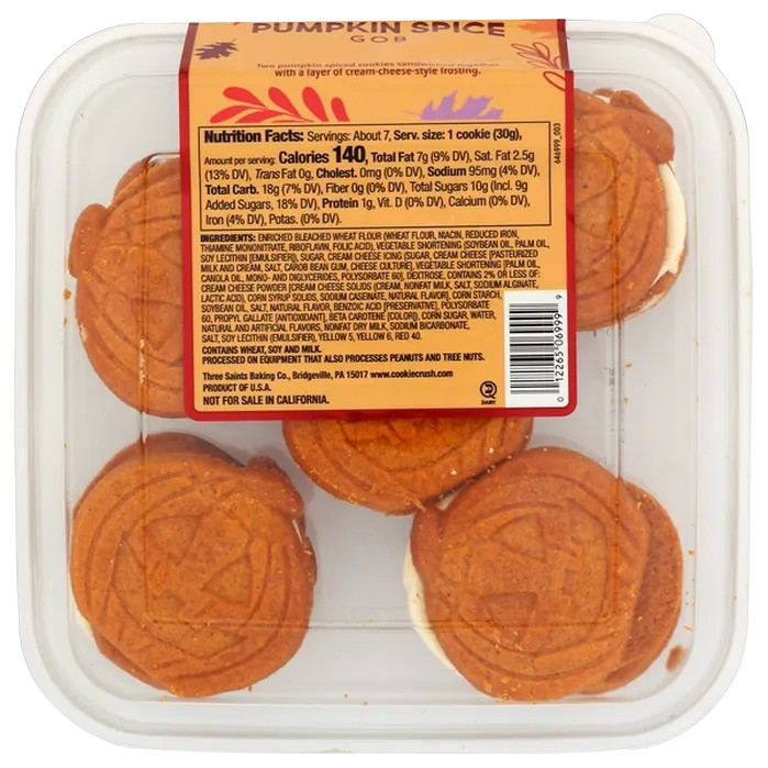 Cream Filled Pumpkin Gob Cookie