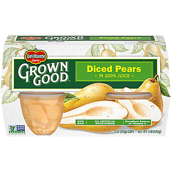 Diced Pear Fruit Cups (4 CT)