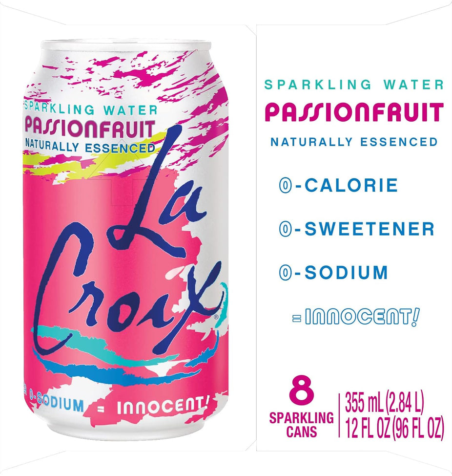 Naturally Passionfruit Essenced Sparkling Water (8 Pack)
