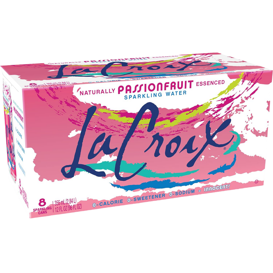 Naturally Passionfruit Essenced Sparkling Water (8 Pack)