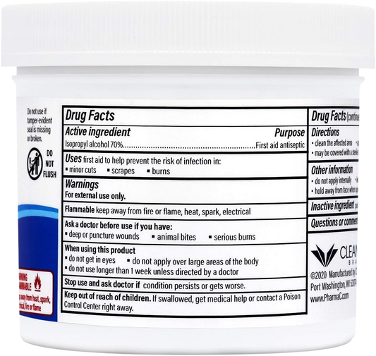 Nutrition Information - 70% Isopropyl Alcohol Pads