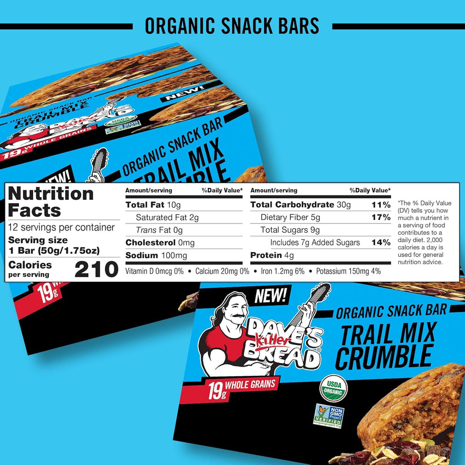 Organic Trail Mix Crumble Bar (12 CT)