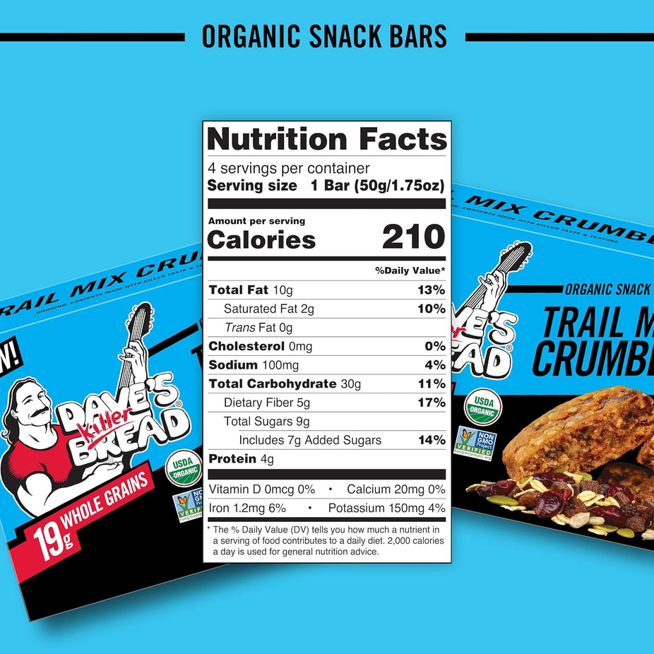 Organic Trail Mix Crumble Bars (4 CT)