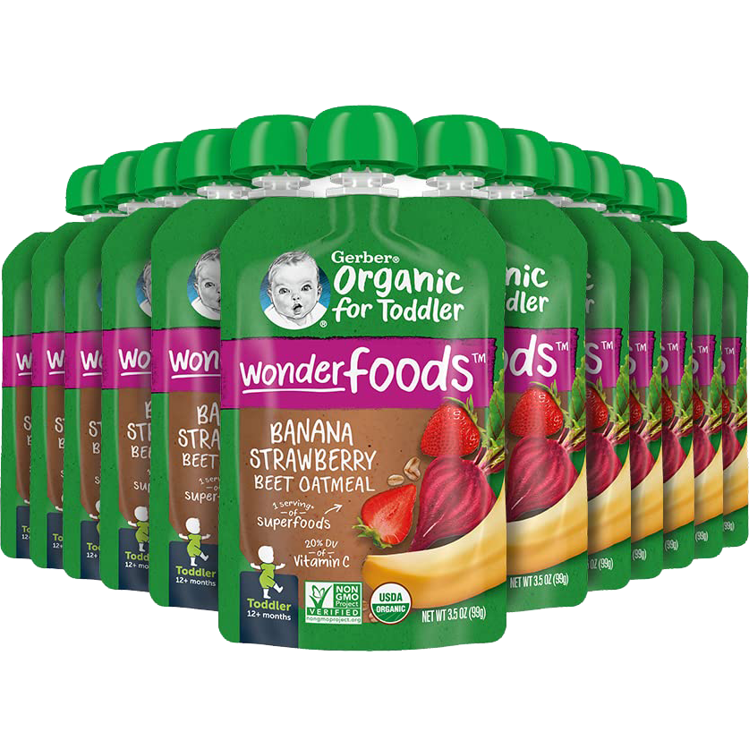 Banana Strawberry Beet & Oatmeal (12 Pack)