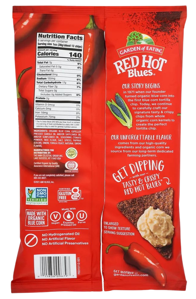 Red Hot Blues Tortilla Chips