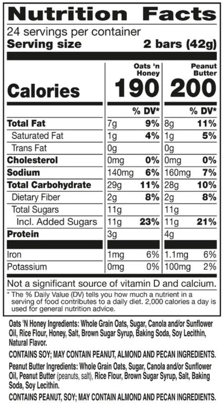 Crunchy Oats And Honey Peanut Butter Variety Pack (24 CT)