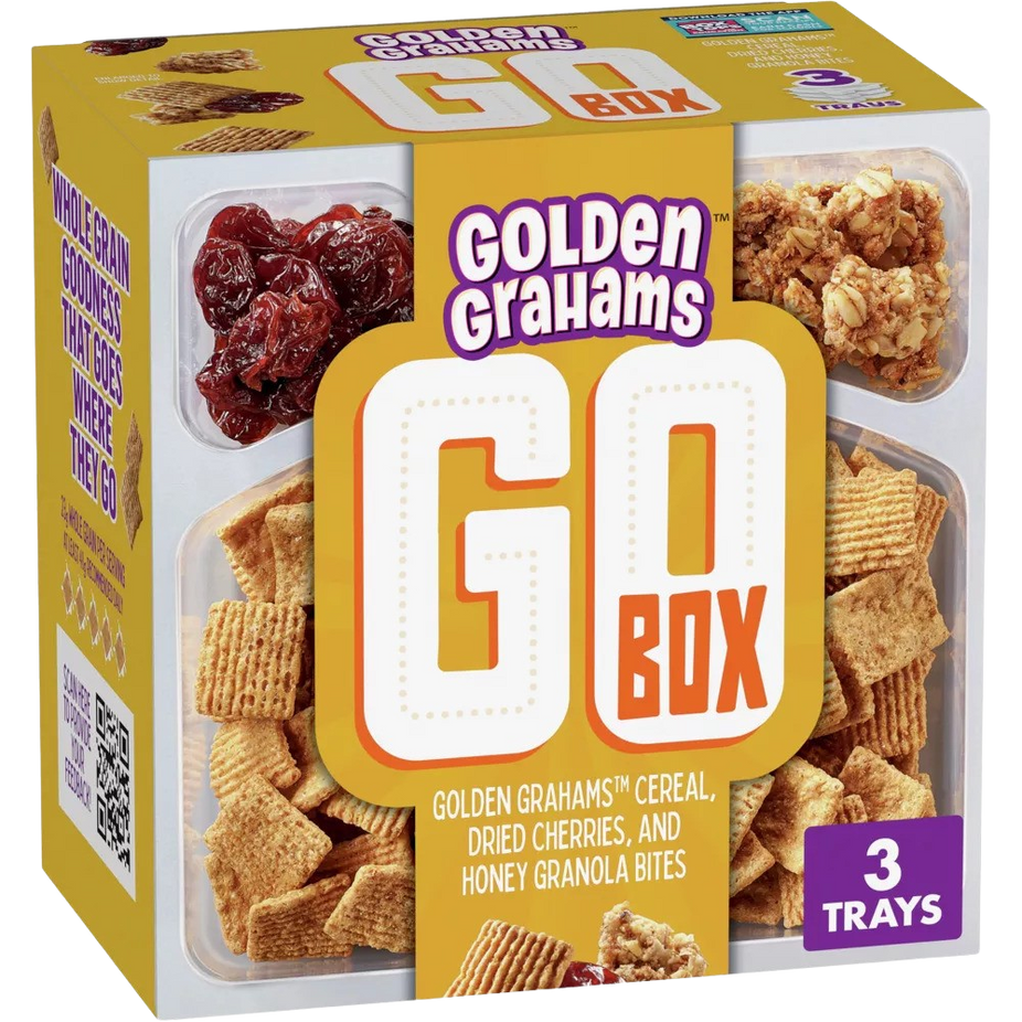 Golden Grahams Cereal, Dried Cherries, and Honey Granola Bites - Go Box (3 Trays)