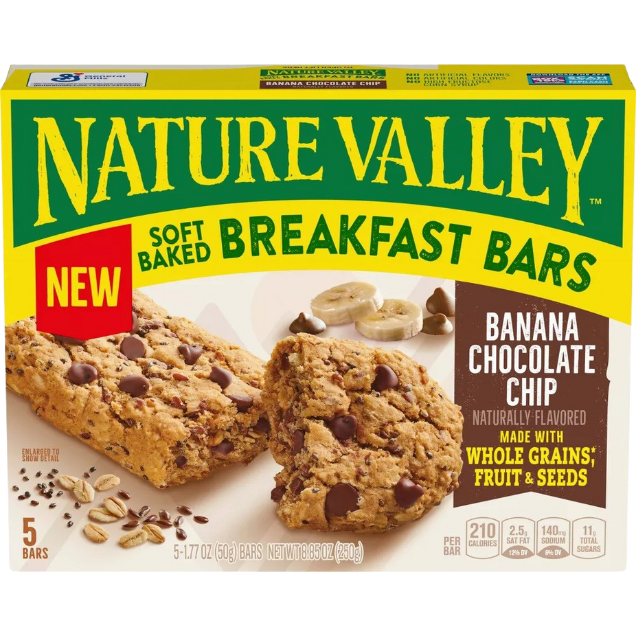 Soft Baked Breakfast Bars - Banana Chocolate Chip (5 CT)