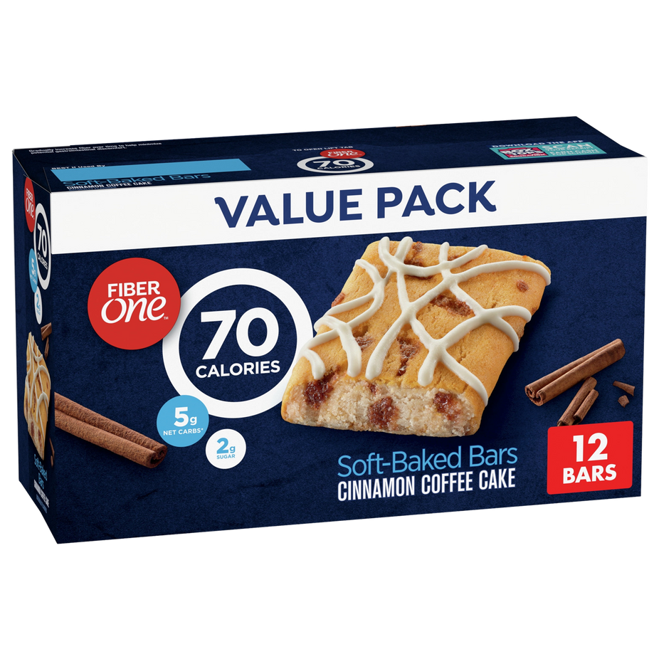 Baked Bars Cinnamon Coffee Cake (4 Pack of 12 CT)