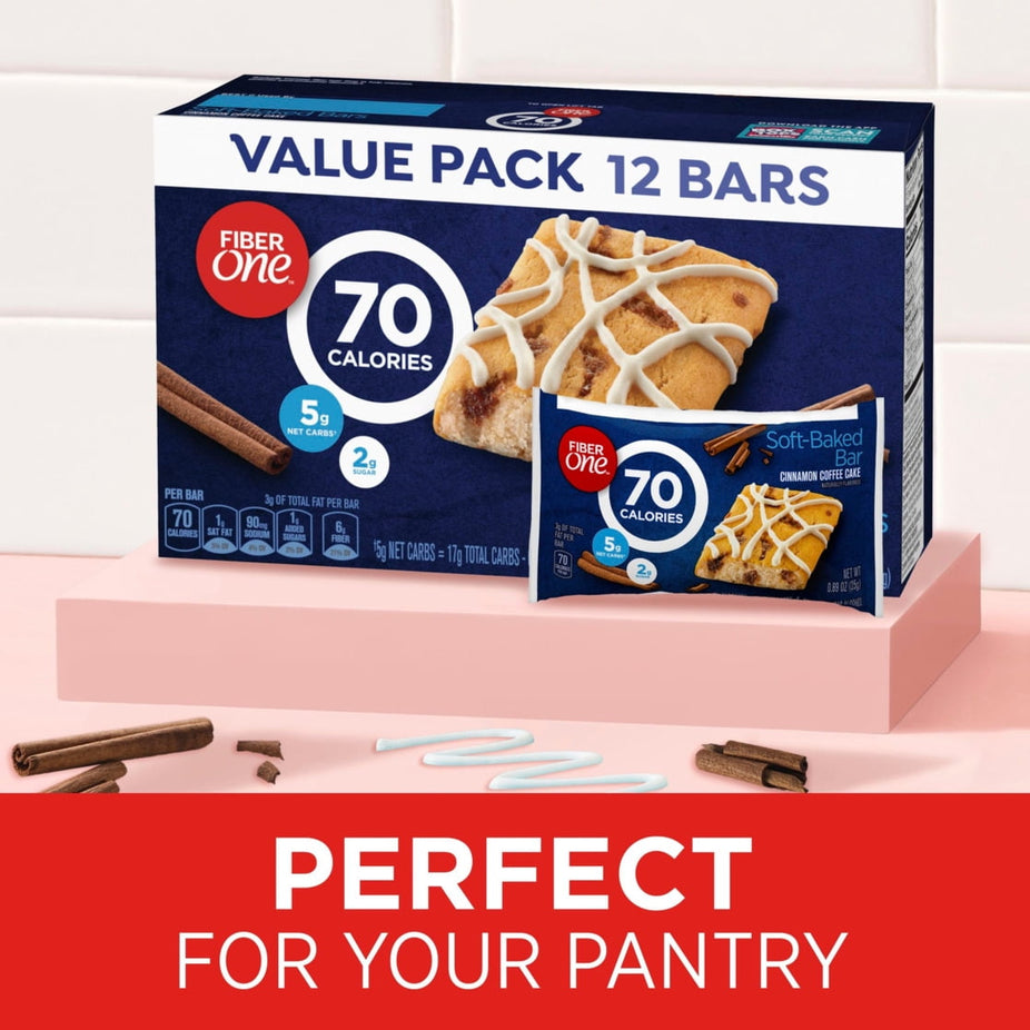 Baked Bars Cinnamon Coffee Cake (4 Pack of 12 CT)