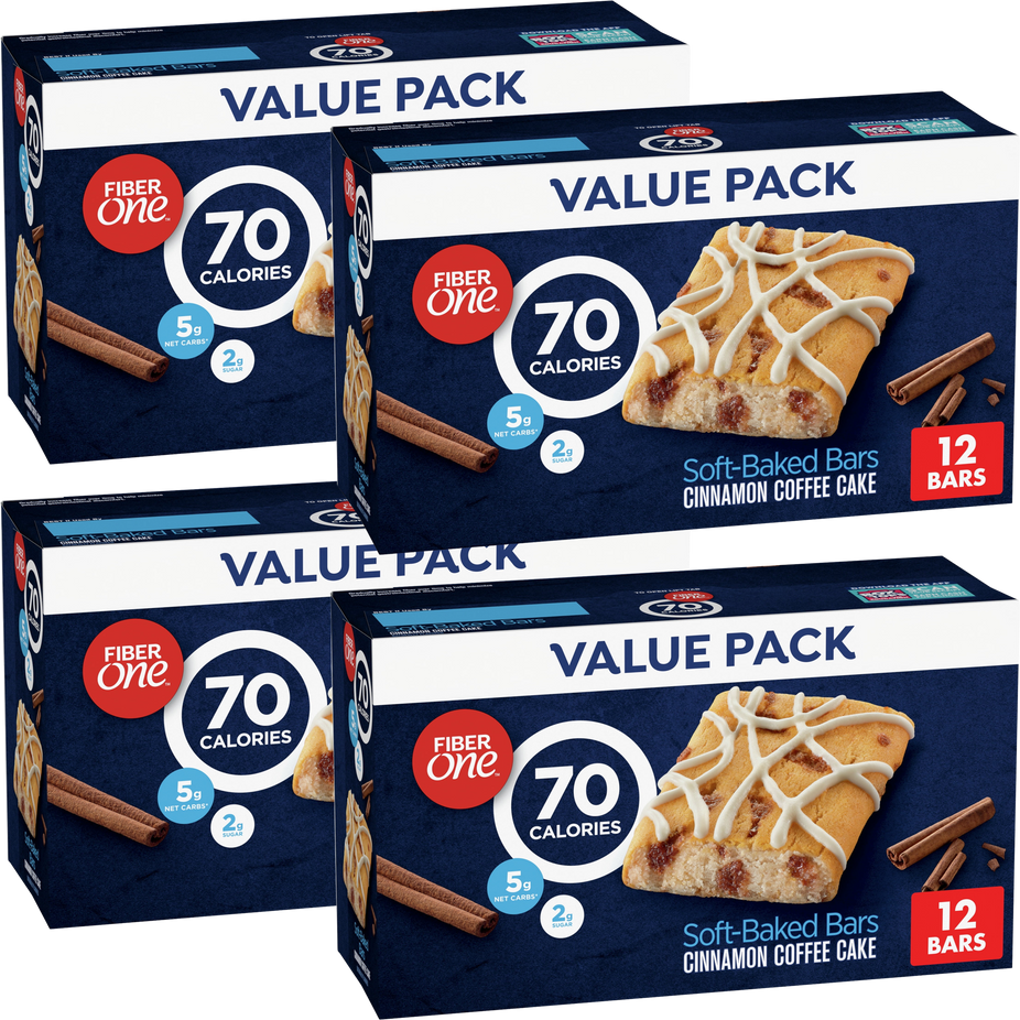 Baked Bars Cinnamon Coffee Cake (4 Pack of 12 CT)