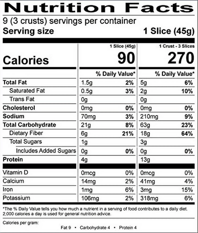 Ultra Thin Pizza Crust Sprouted Grain 12in (3 CT)