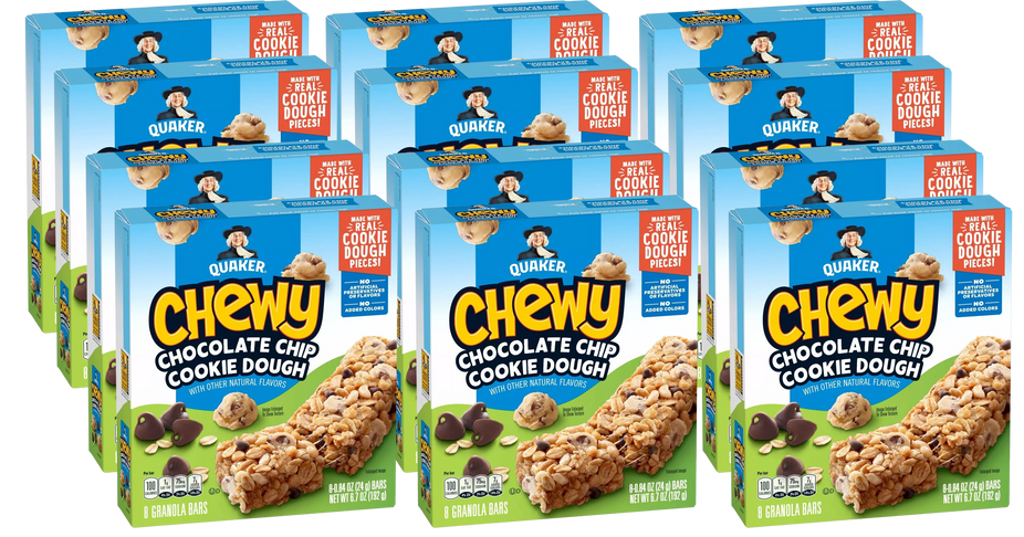 Chocolate Chip Cookie Dough Chewy Granola Bars (12 Pack)