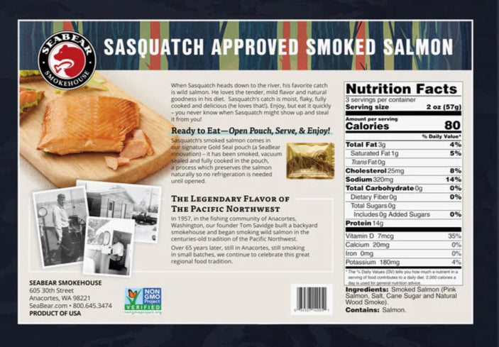 Sasquatch Approved Smoked Pink Salmon