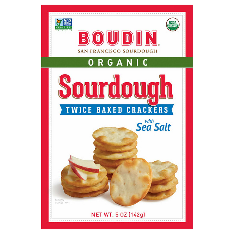 Sourdough Twice Baked Crackers with Sea Salt