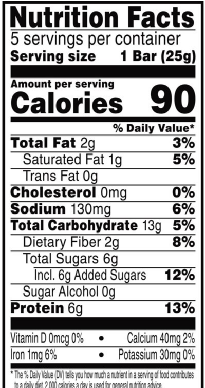 Nutrition Information - Special K Protein Snack Bars Berry Vanilla (5 CT)