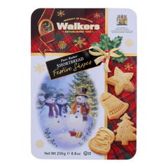 Festive Cookie Shapes Shortbread Tin