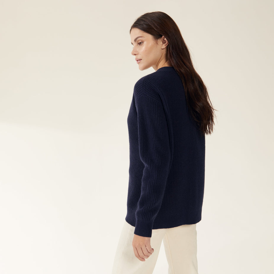 Billie Chunky Boyfriend Cashmere Cardigan