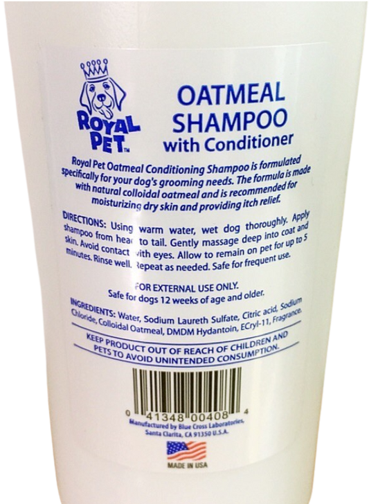 Nutrition Information - Pet Shampoo - Oatmeal