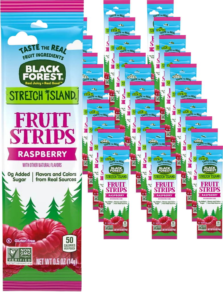 Raspberry Strip Black Forest Raspberry Fruit Strips (30 Pack) – Martie