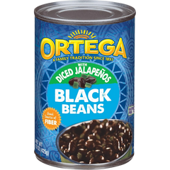 Black Beans with Diced Jalapeños