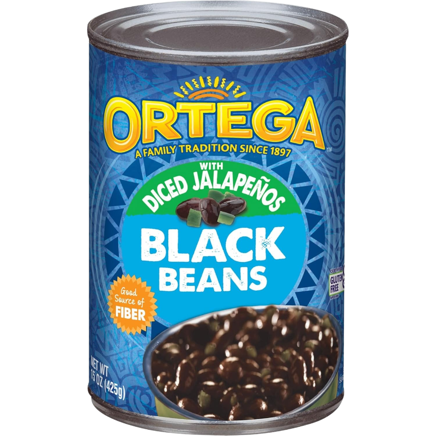 Black Beans with Diced Jalapeños