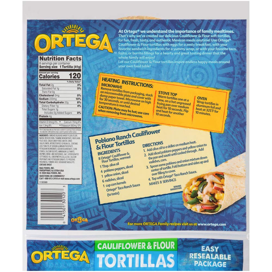 Cauliflower Flour Tortillas (8 CT)