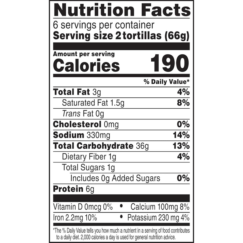 6-Inch Flour Tortillas (12 CT)